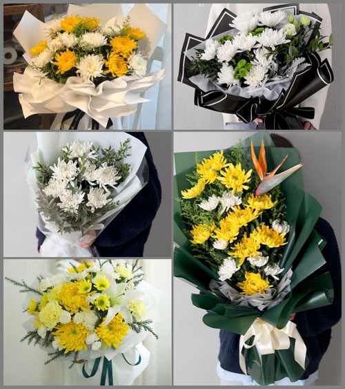 山东莱芜莱城区大王庄镇瓜屋子村白事花束代送